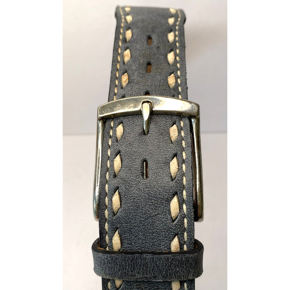 Vintage 70's Tony Lama Leather Belt 48616 Gray Tan Sz 28 Waist - Picture 3 of 6